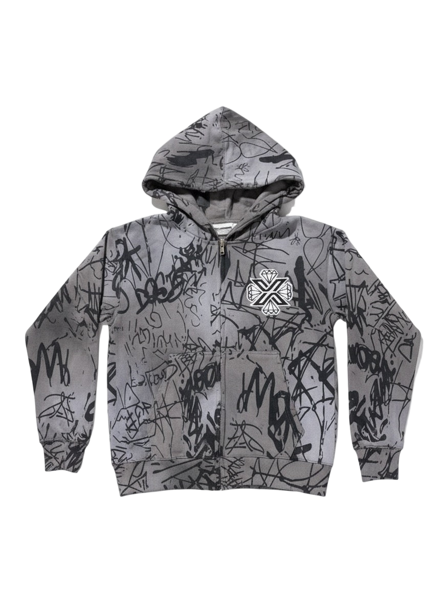 Xotic Graffiti jacket(grey)