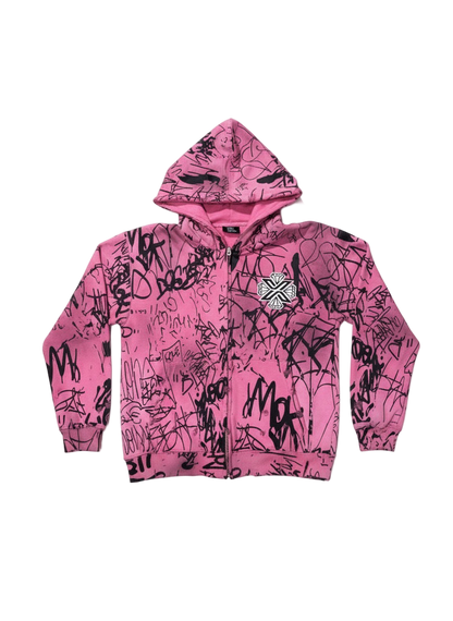 Xotic Graffiti Jacket (Pink)