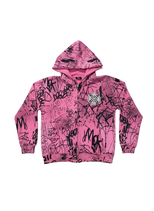 Xotic Graffiti Jacket (Pink)